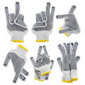 Gants de travail en coton pvc dot